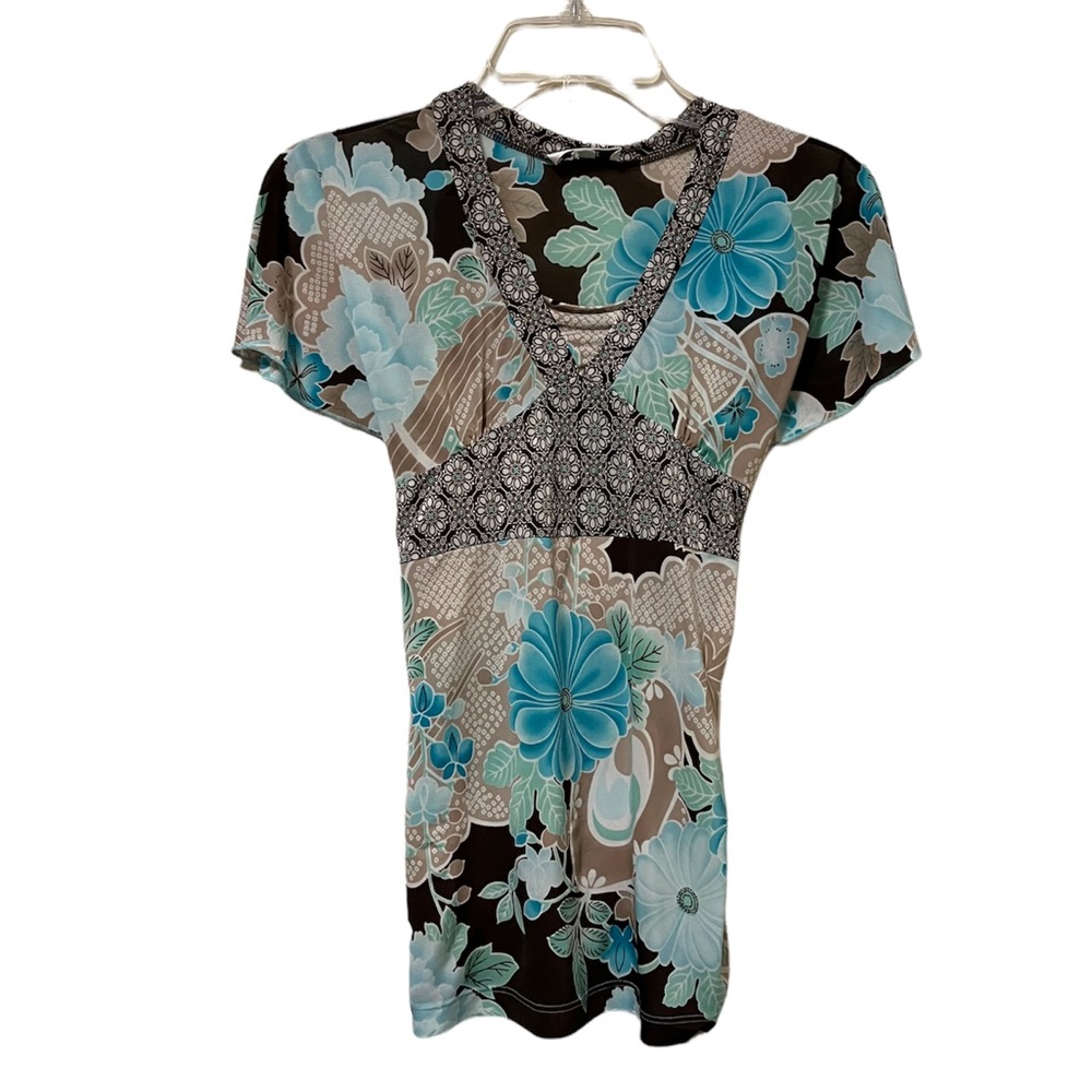 Y2K Amy Byer Floral Shirt